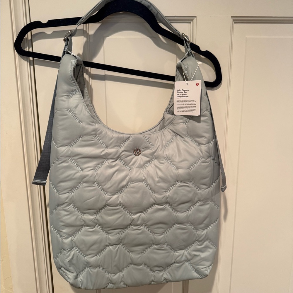 NWT Lululemon Quilted Pleasures Shoulder Bag Pelican 14L